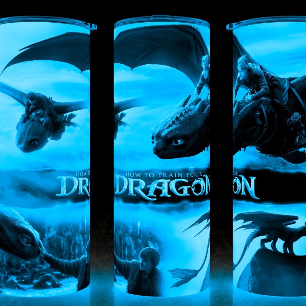 Glow in the Dark How to Train Your Dragon - Night Fury Movie Cup Mug Tumbler